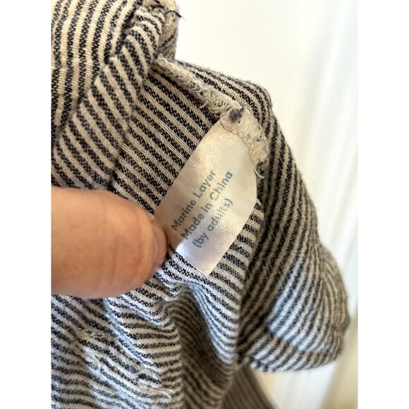 Marine Layer Aly Wide Leg Linen High Waist Cropped Pants, Size Small - Picture 6 of 7